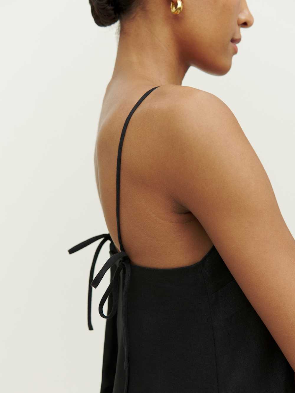 Aubree Linen Dress - Black
