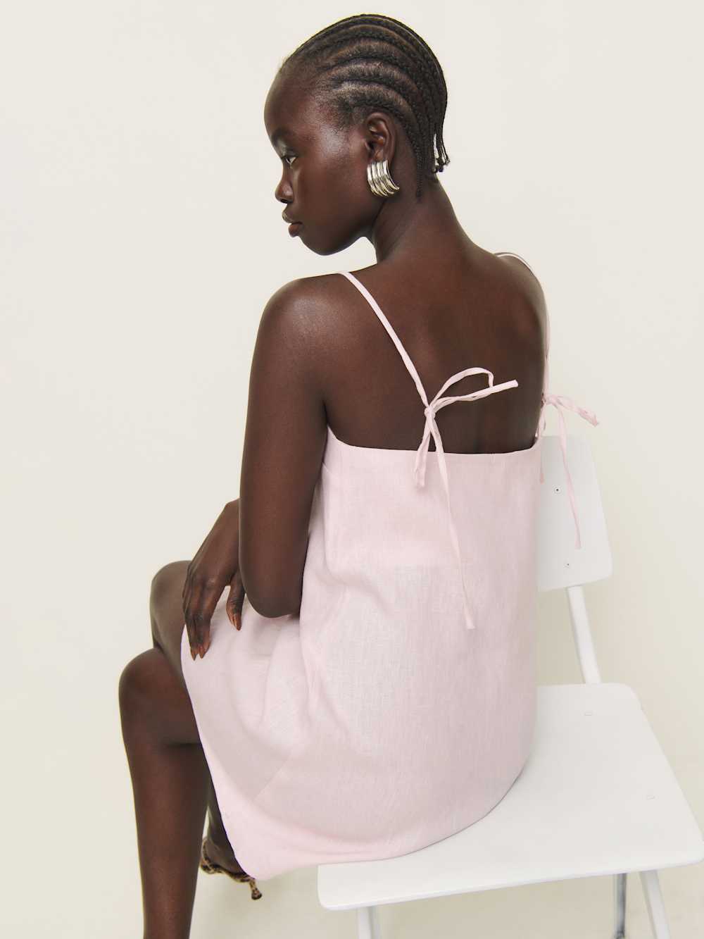 Aubree Linen Dress - Cherry Blossom