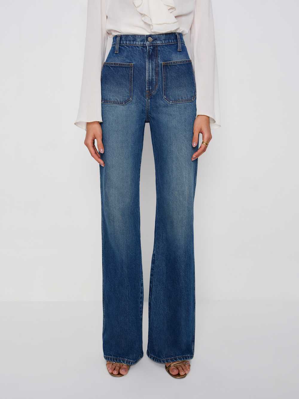 Alyssa High Rise Wide Leg Long Jeans - Mellusine