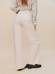 Cary High Rise Slouchy Wide Leg Jeans - Fior Di Latte