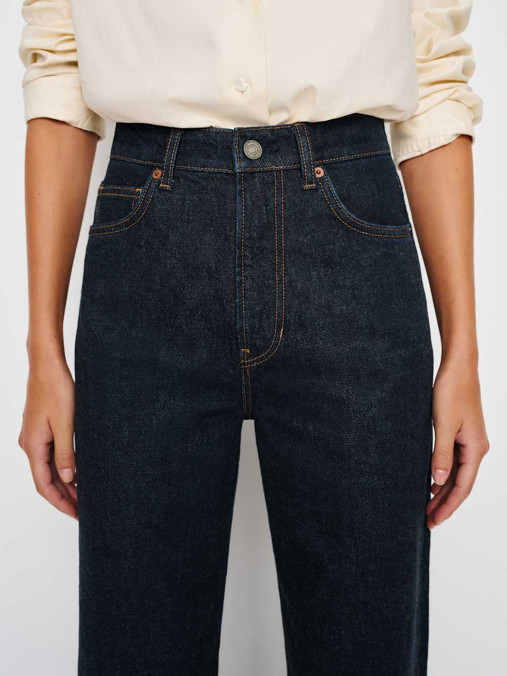 Cary High Rise Slouchy Wide Leg Jeans - Ondine