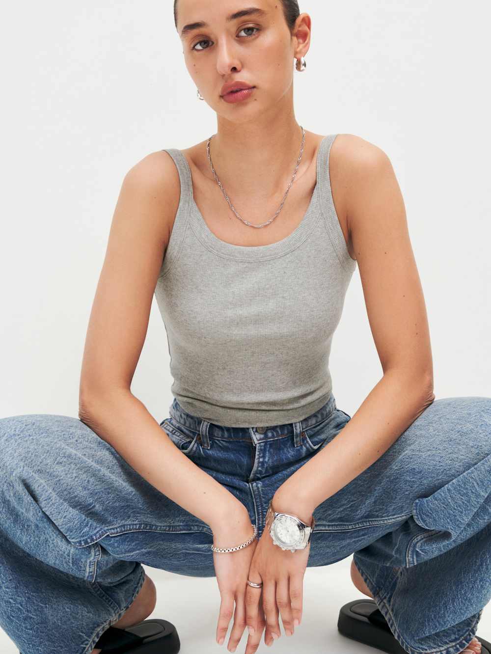 Calie Tank - Heather Grey