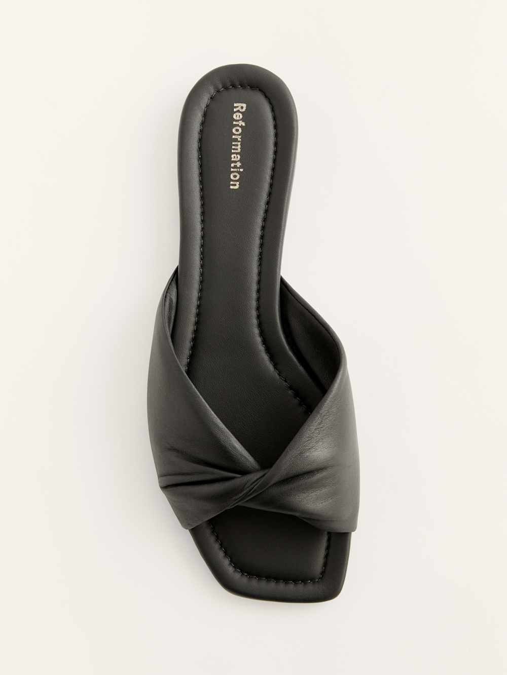 Mikki Twist Flat Sandal - Black