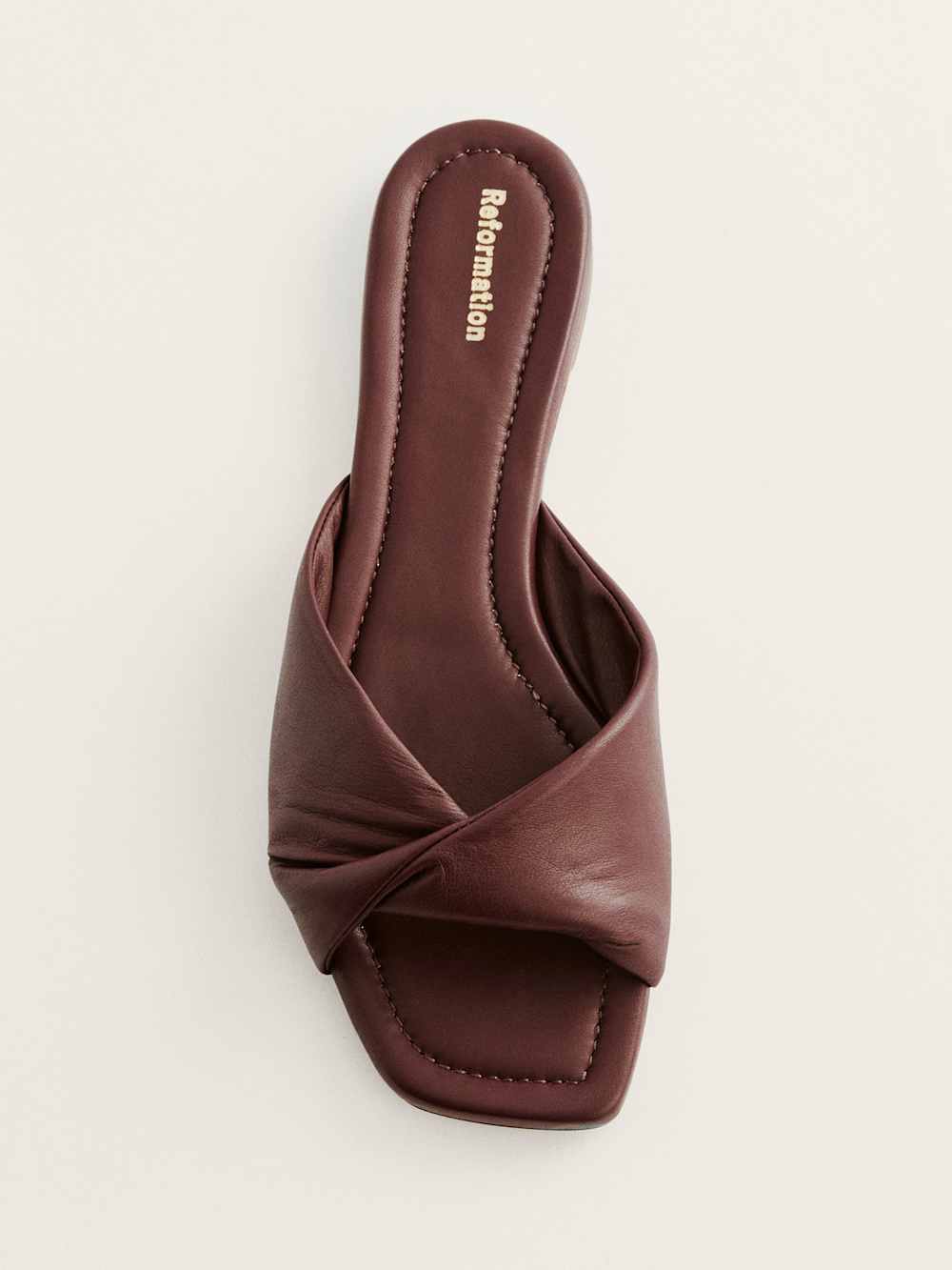 Mikki Twist Flat Sandal - Chestnut