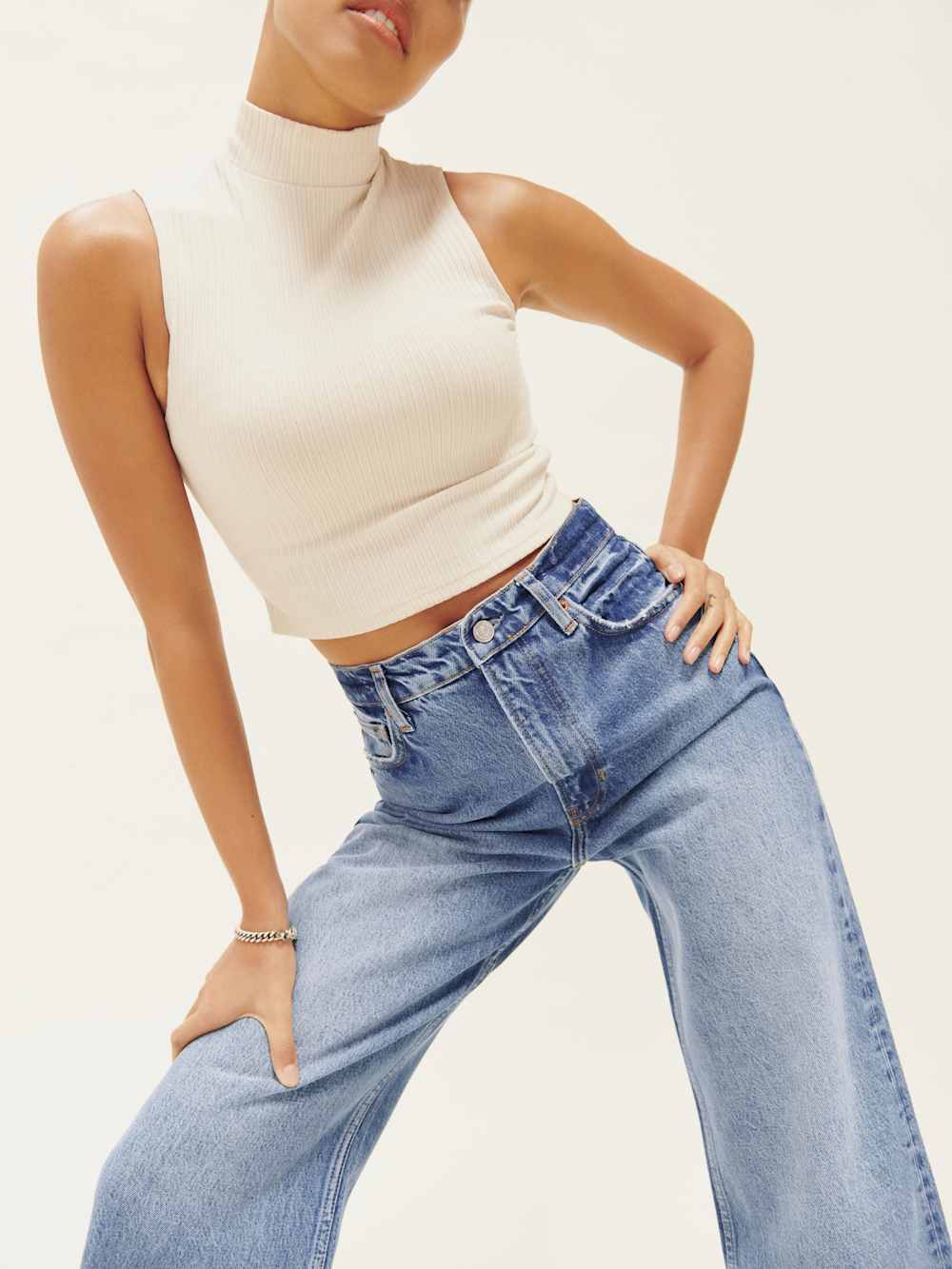 Wilder High Rise Wide Leg Cropped Jeans - Dillon