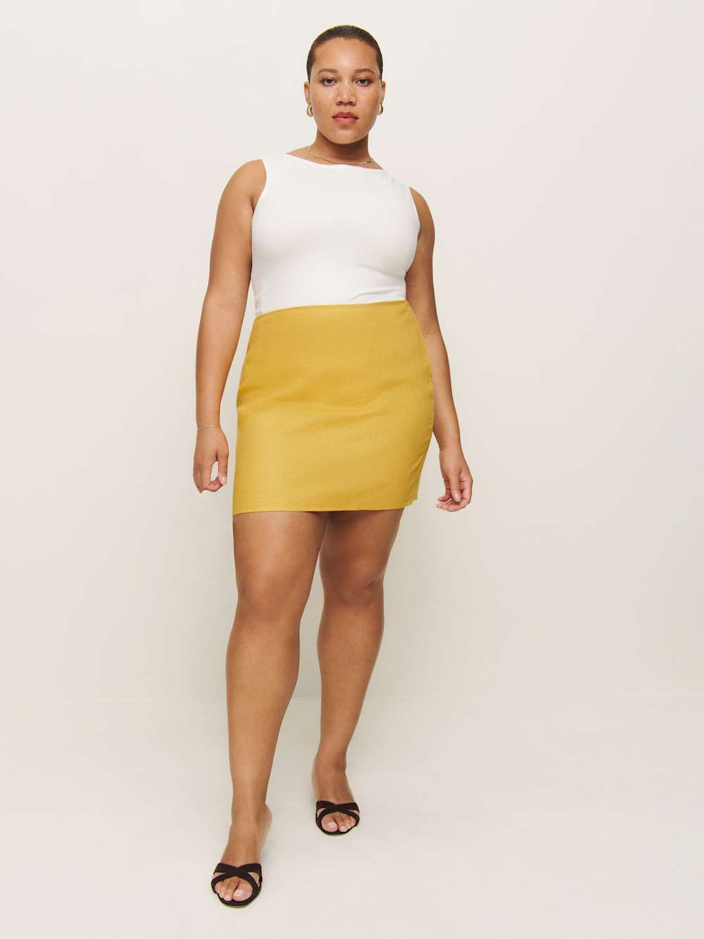 Veranda Linen Skirt Es - Sunflower