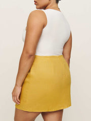 Veranda Linen Skirt Es - Sunflower