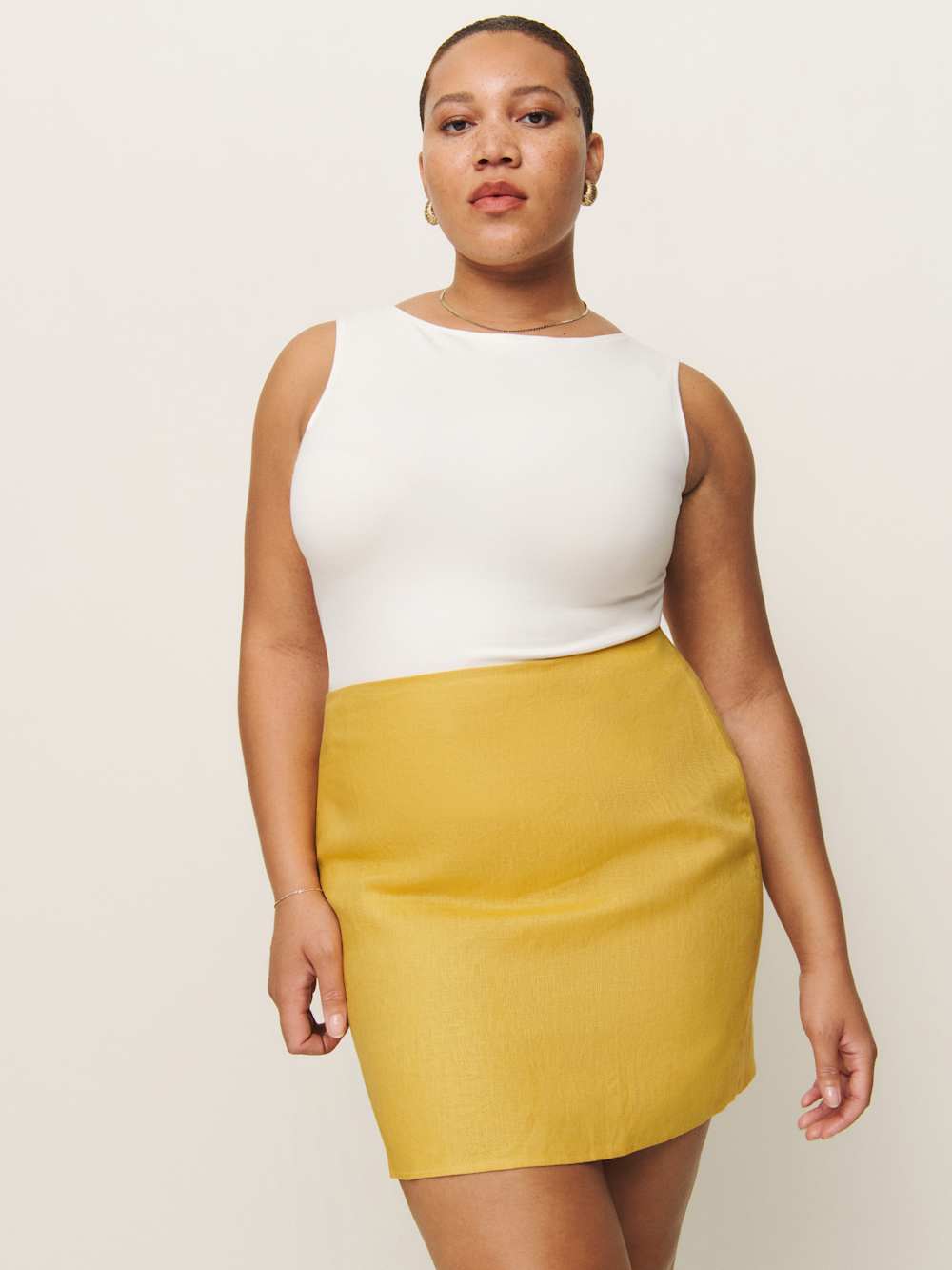Veranda Linen Skirt Es - Sunflower