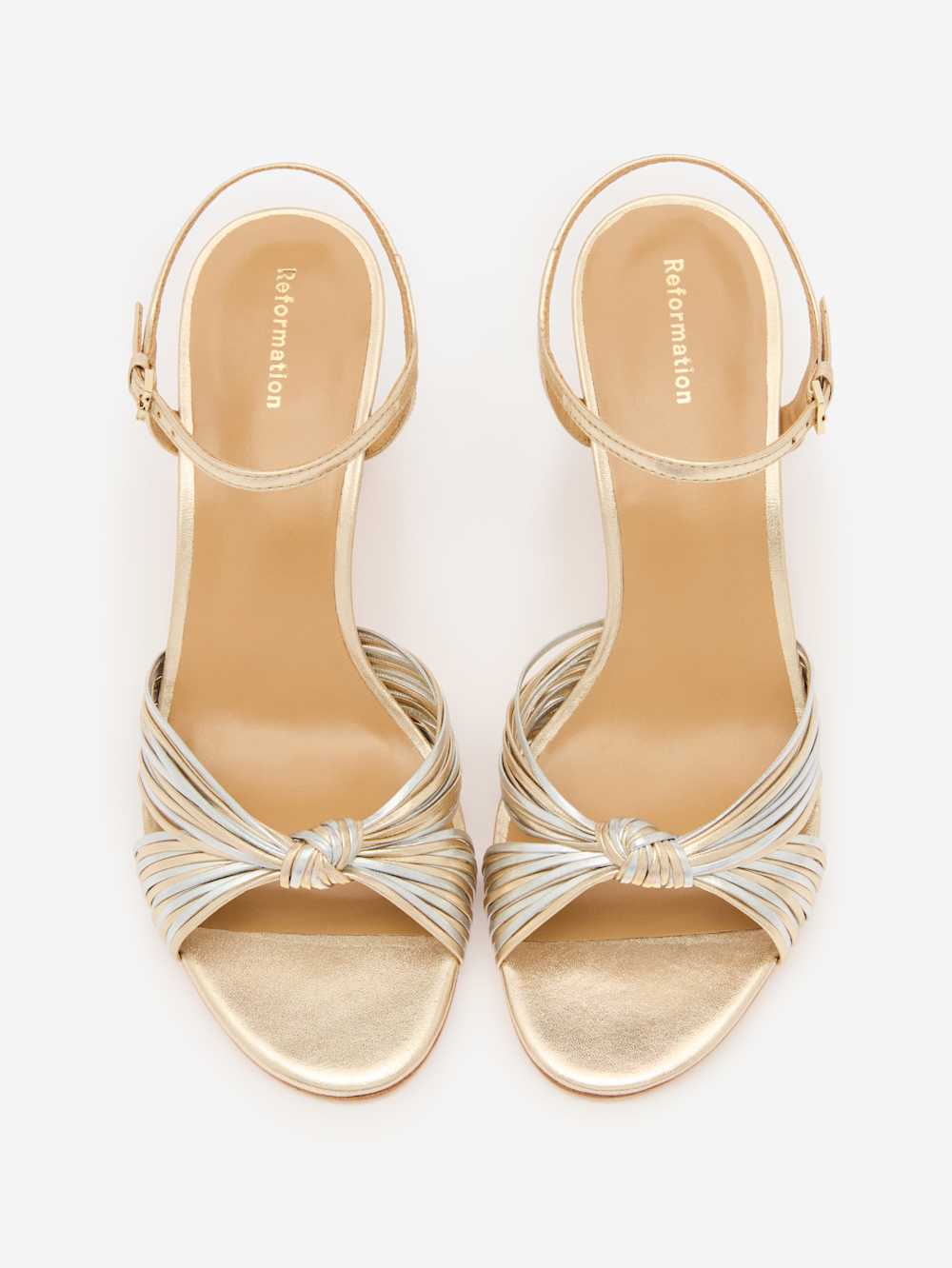 Petra Cylinder Heel - Gold Silver
