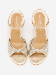Petra Cylinder Heel - Gold Silver