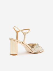Petra Cylinder Heel - Gold Silver