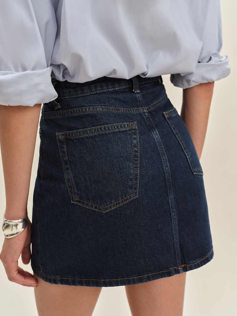 Lydia High Rise Denim Mini Skirt - Huron