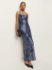 Petites Frankie Silk Dress - Trieste Border