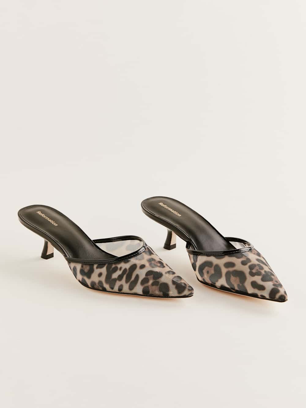 Wilda Kitten Mule - Leopard Mesh