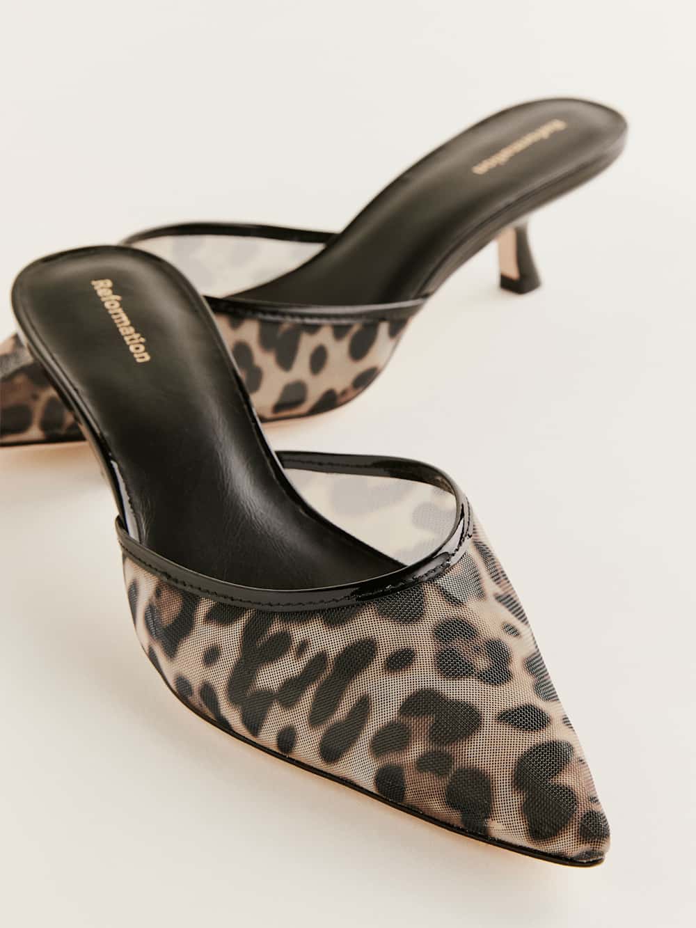 Wilda Kitten Mule - Leopard Mesh