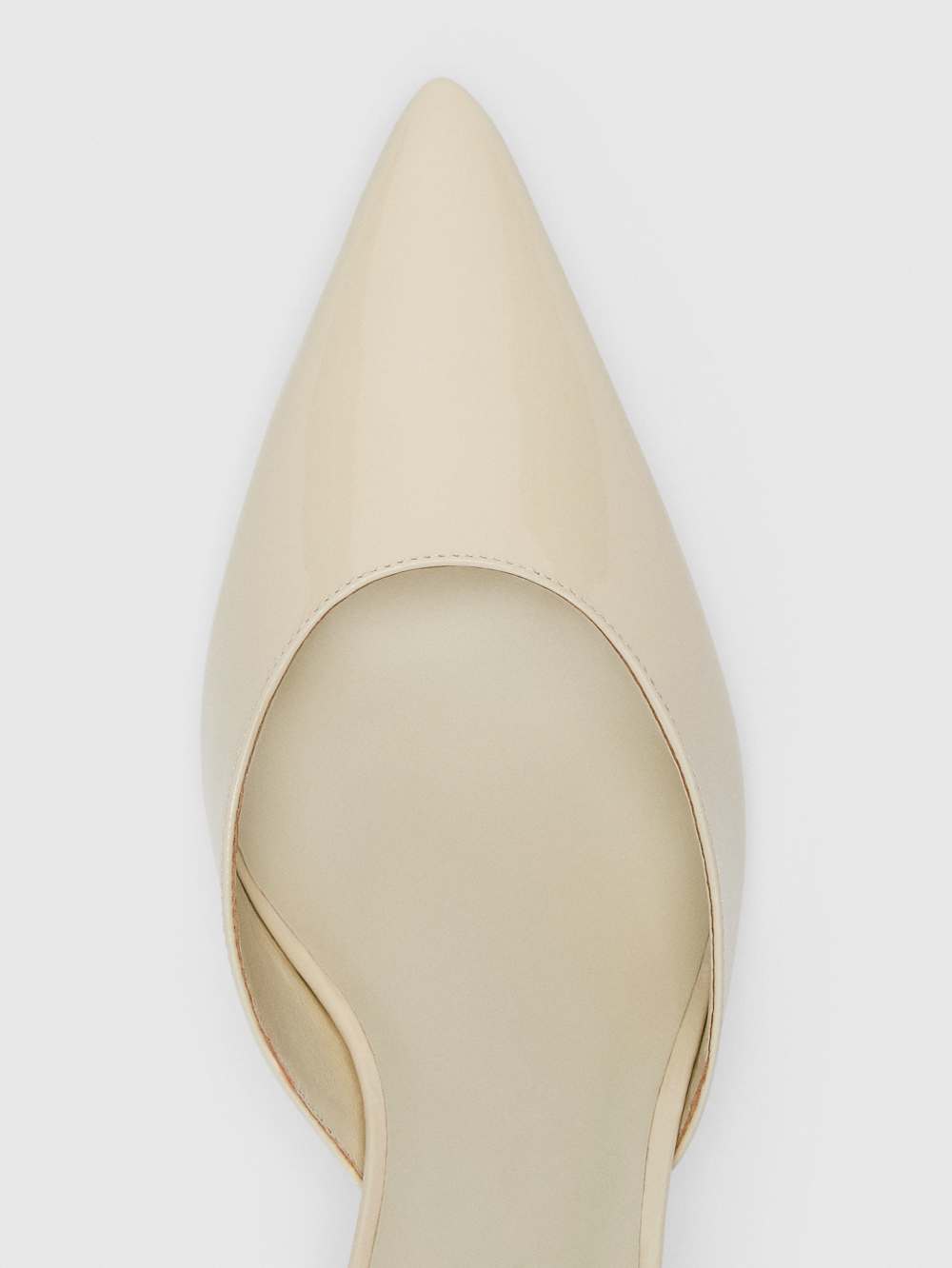 Wilda Kitten Mule - Parmesan Patent