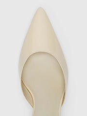 Wilda Kitten Mule - Parmesan Patent