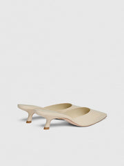 Wilda Kitten Mule - Parmesan Patent