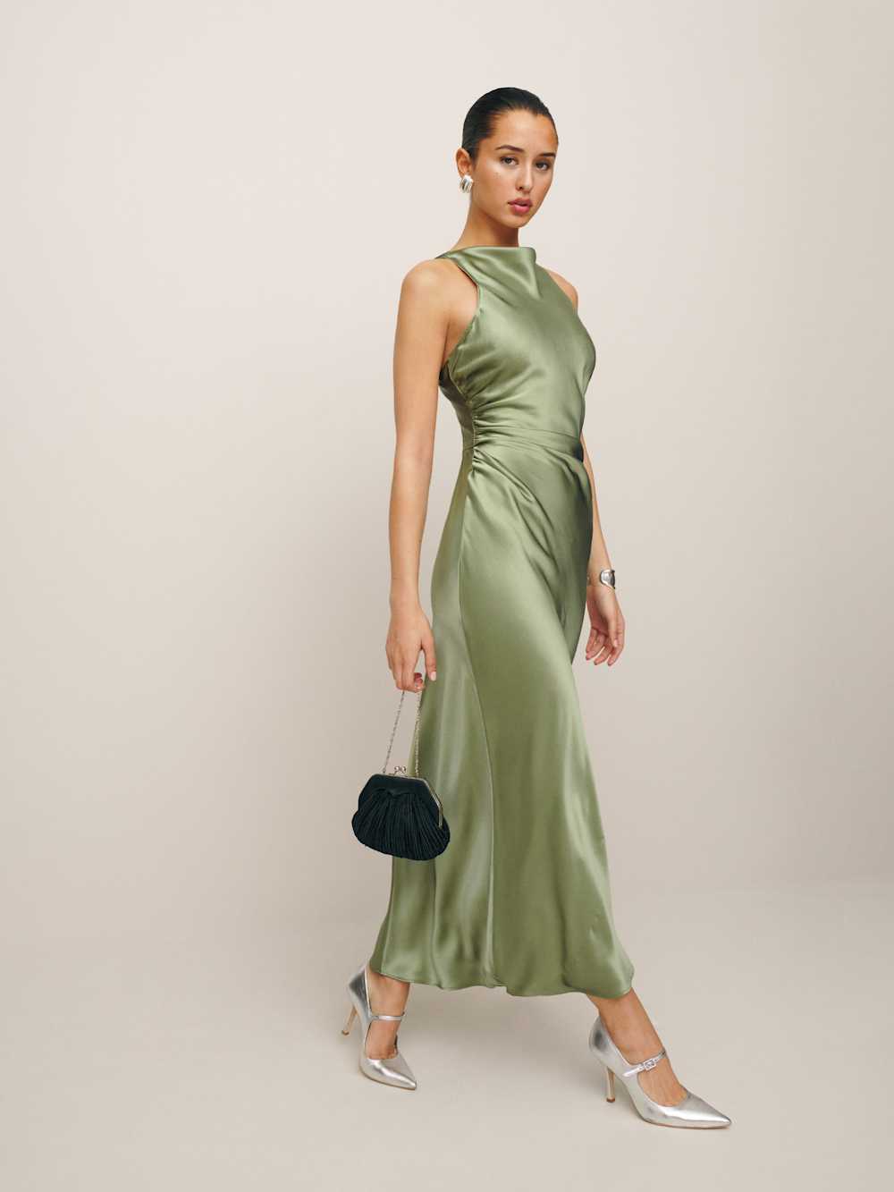 Casette Silk Dress - Artichoke
