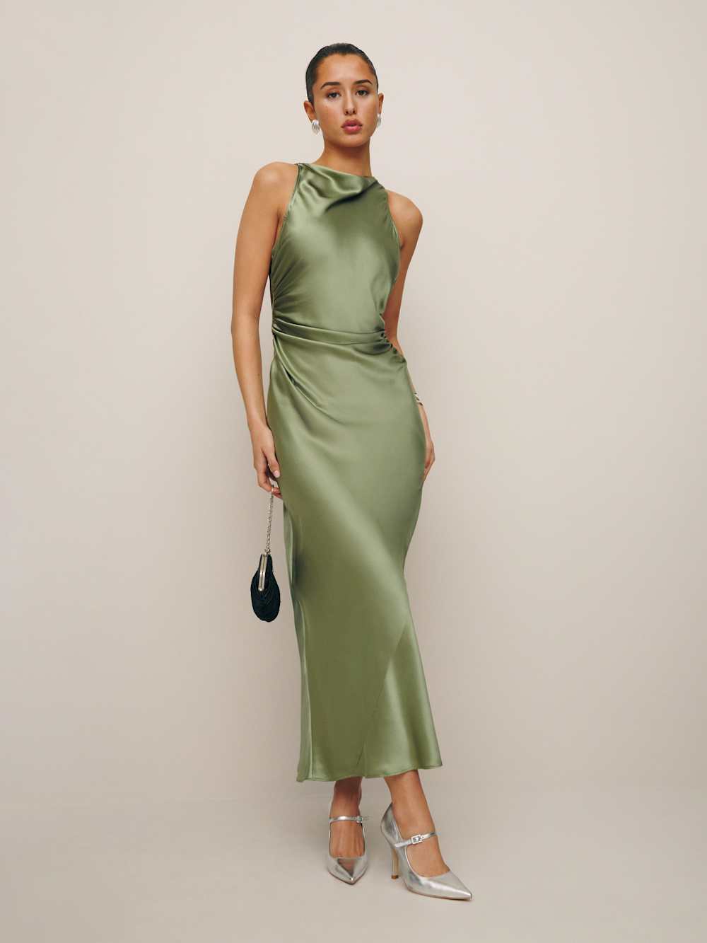 Casette Silk Dress - Artichoke