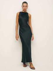 Casette Silk Dress - Black