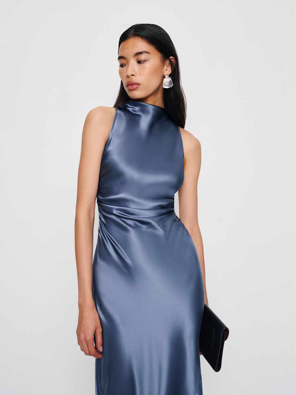 Casette Silk Dress - Cornflower