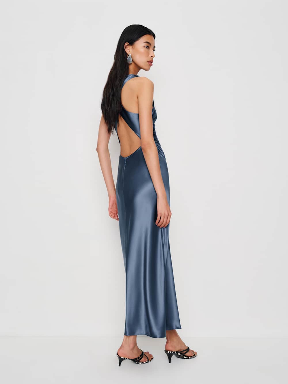 Casette Silk Dress - Cornflower