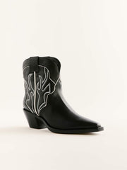 Otto Mini Western Boot - Black / Ivory