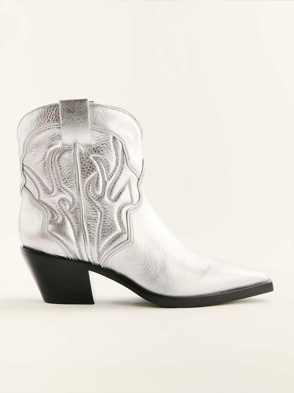 Otto Mini Western Boot - Silver