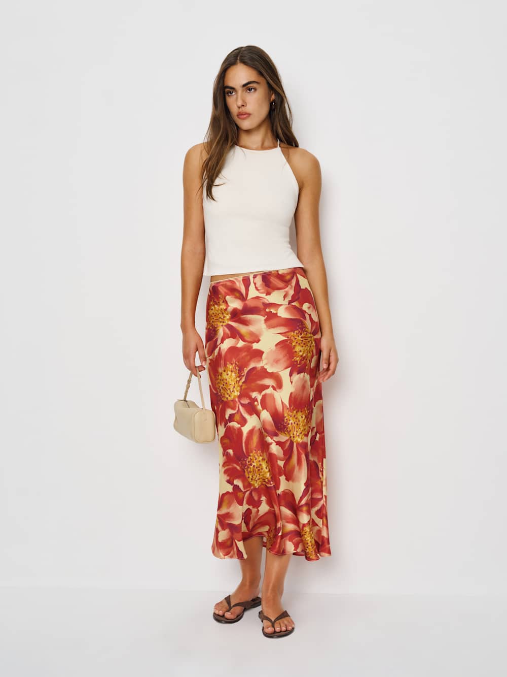 Layla Silk Skirt - Summer Day