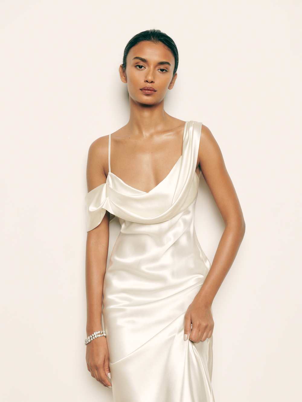 Ronda Silk Dress - Ivory