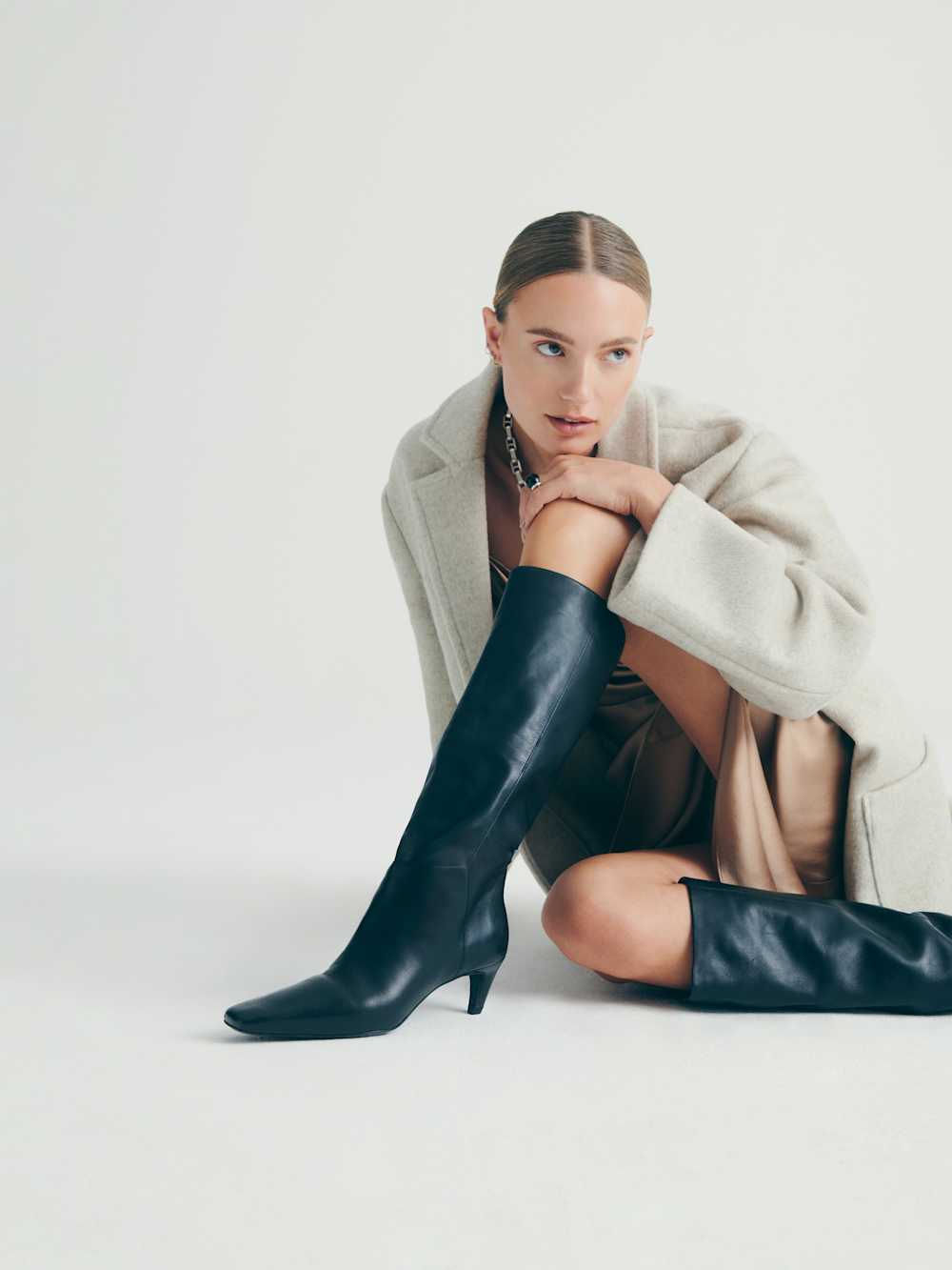 Remy Knee Boot - Black Leather