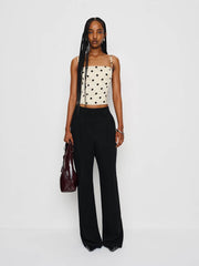 Overland Silk Top - Sundae Dot