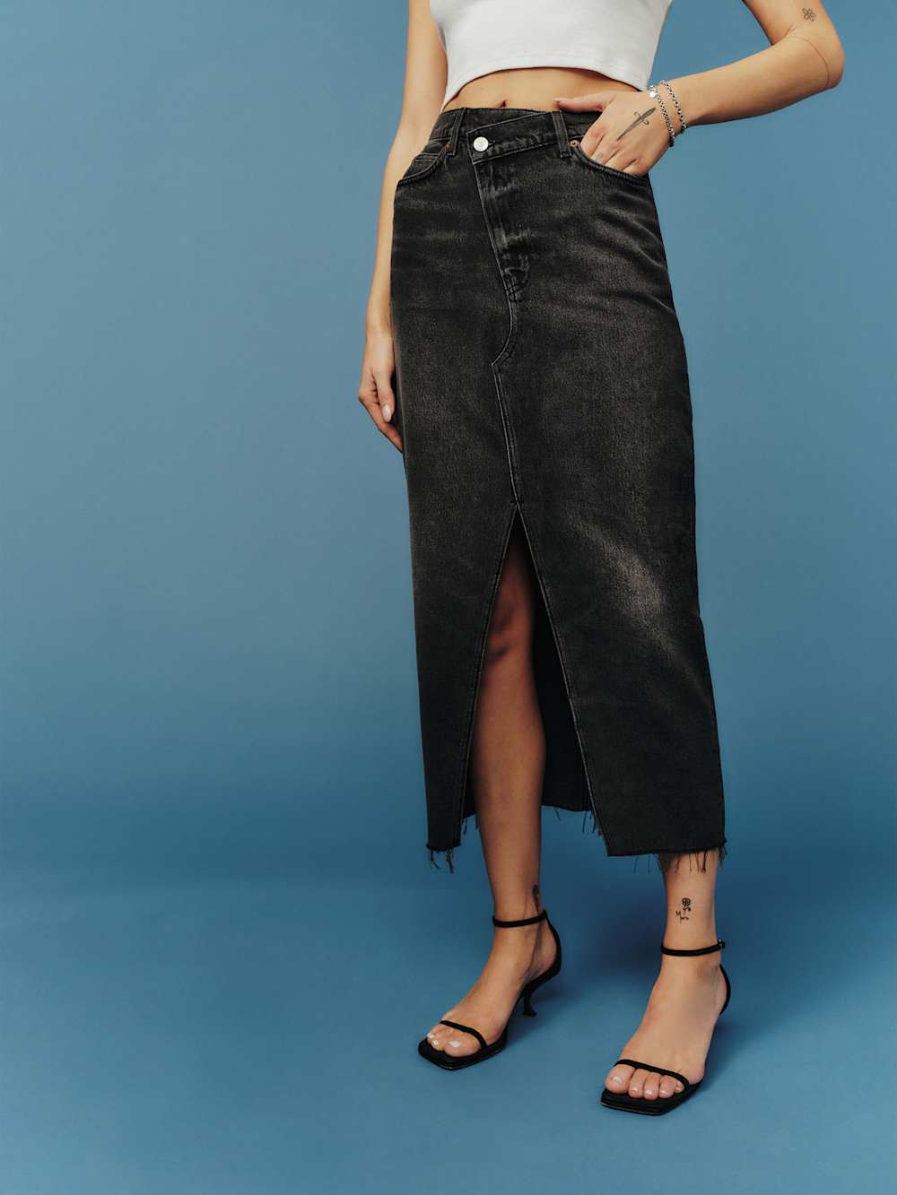 Nila Long Denim Skirt - Nome