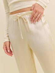 Olina Silk Pant - Sugar