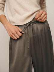Petites Olina Silk Pant - Morel