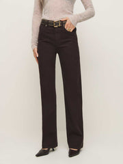Val 90s Mid Rise Straight Jeans - Mole