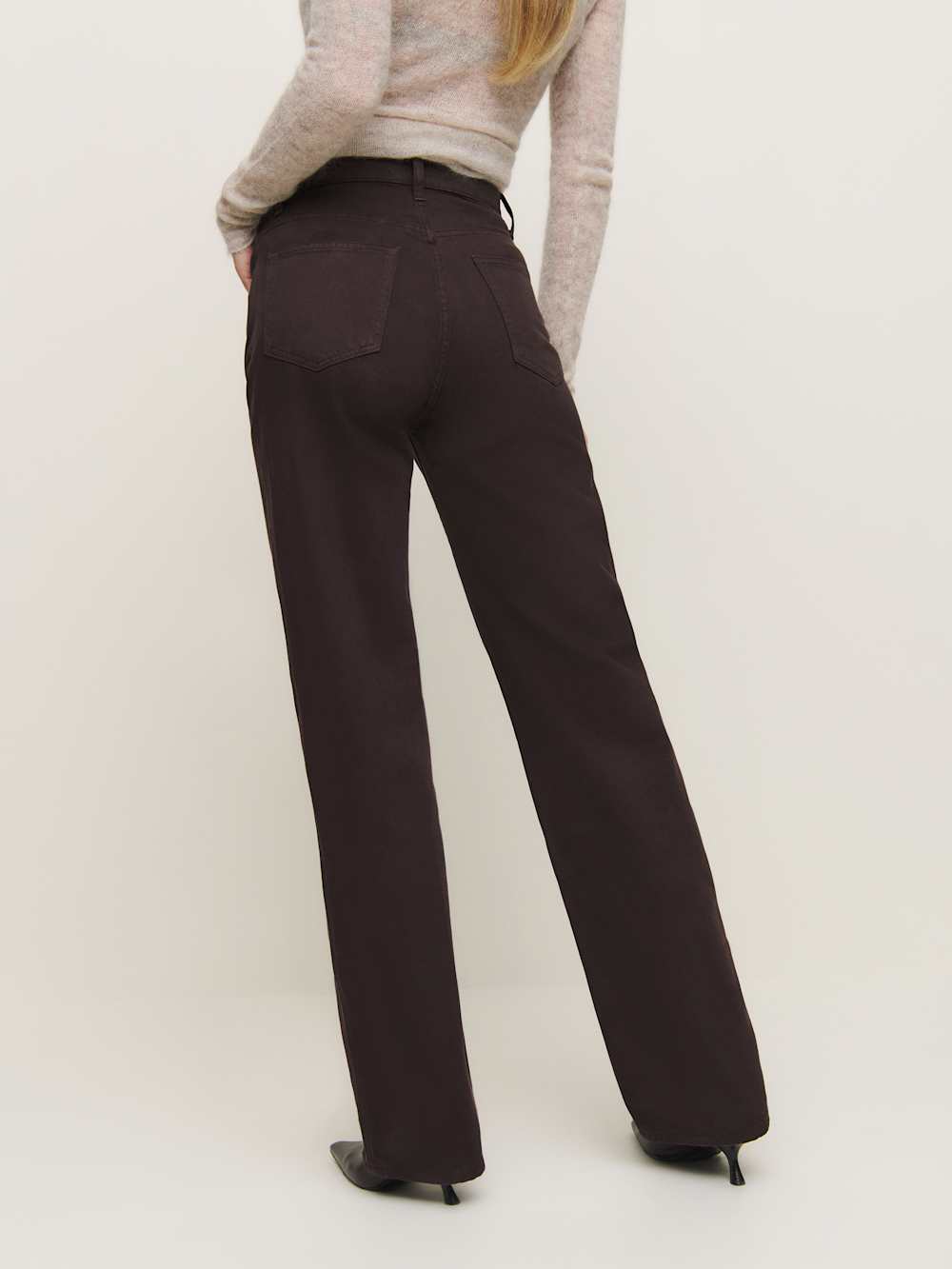 Val 90s Mid Rise Straight Jeans - Mole