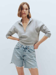 Raye Mid Rise 6” Relaxed Jean Shorts - Tenaya