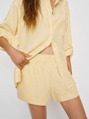Mila Linen Short - Parmesan