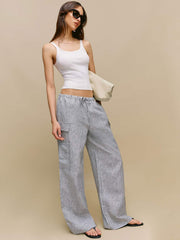 Ethan Linen Pant - Vineyard