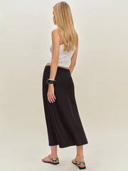 Layla Linen Skirt - Black
