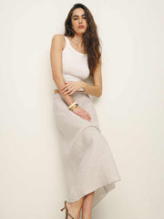 Layla Linen Skirt - Oatmeal