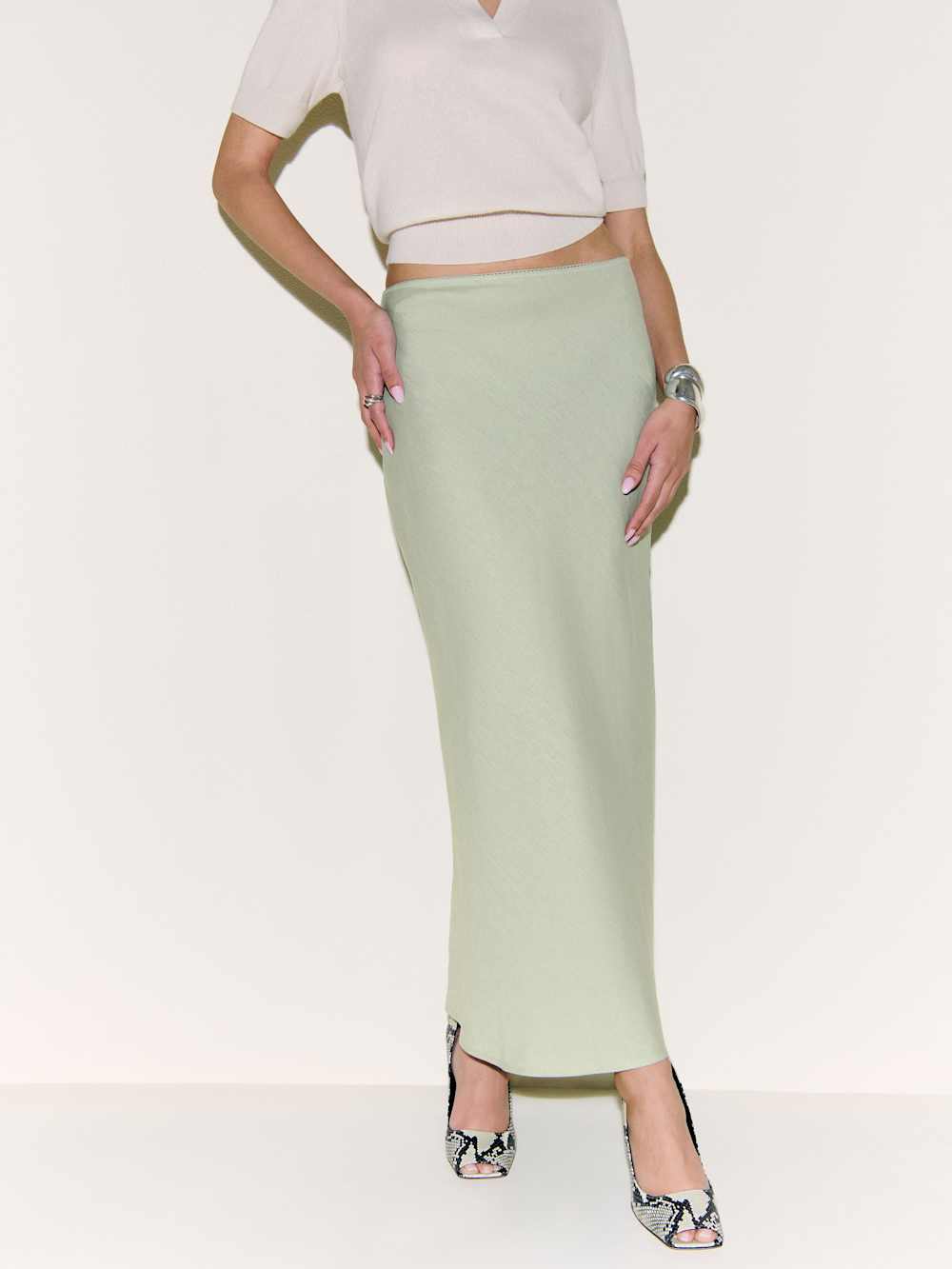 Layla Linen Skirt - Salvia