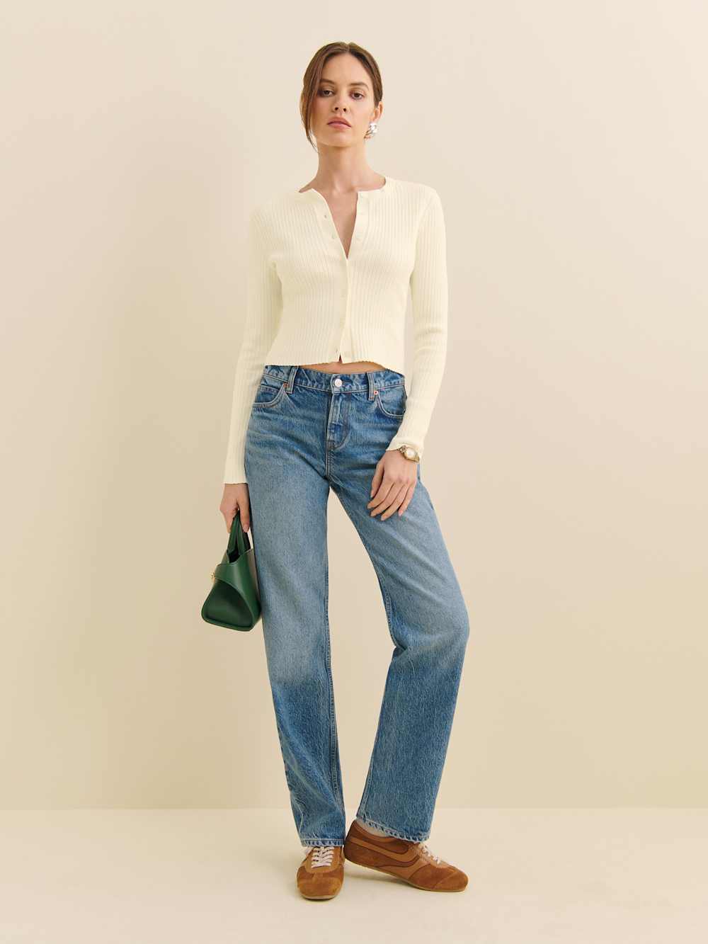 Joanne Cotton Cardigan - Fior Di Latte
