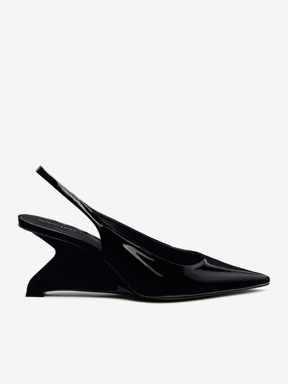 Westlyn Closed Toe Wedge - Black Patent