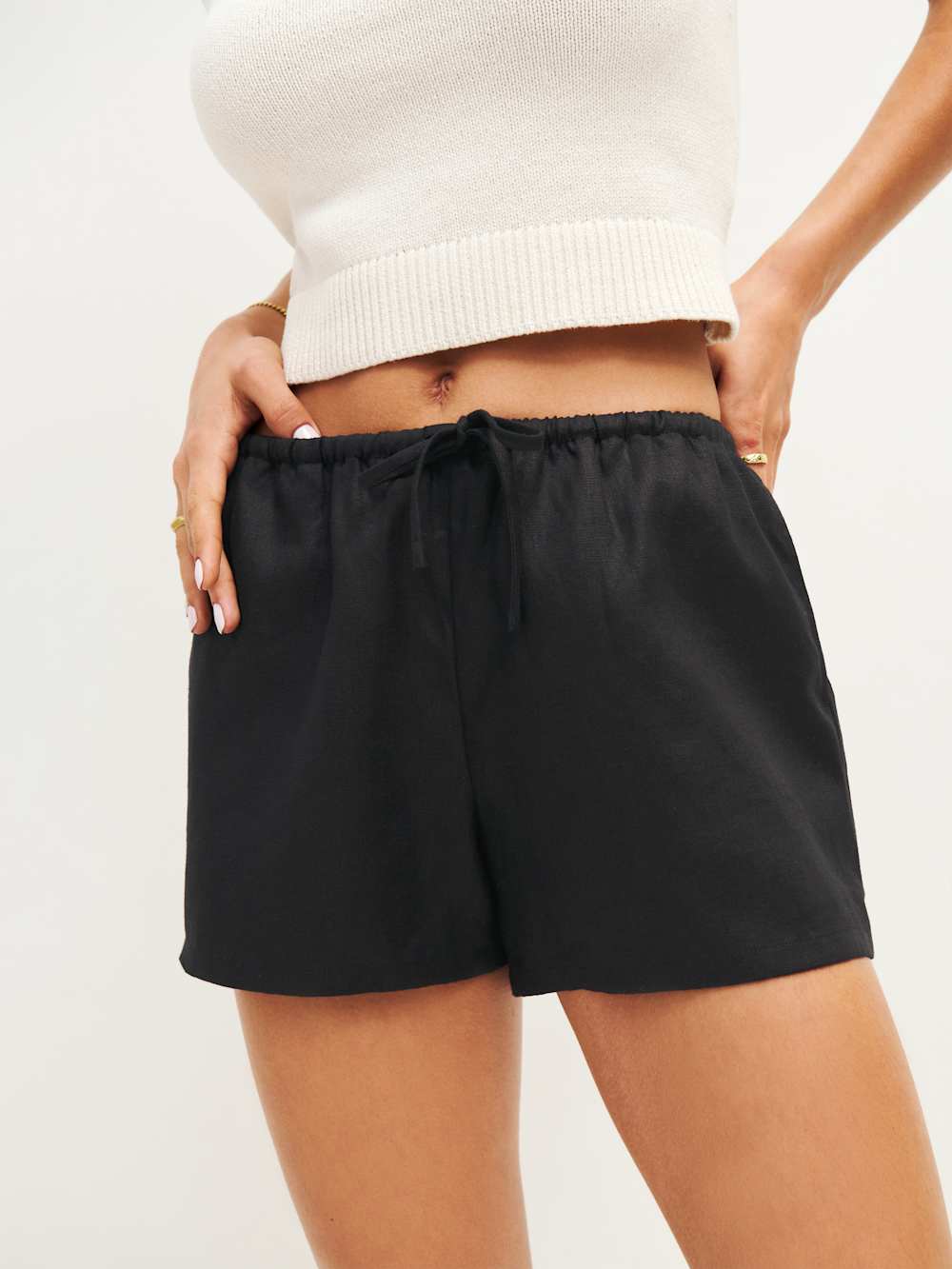 Zoey Linen Short - Black