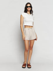 Zoey Linen Short - Oatmeal