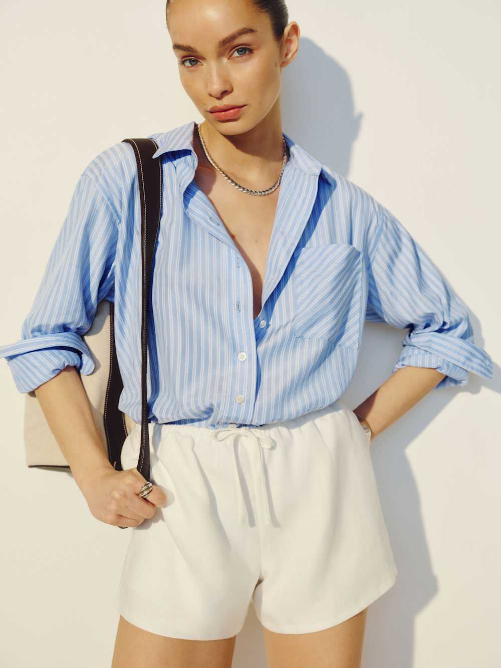 Zoey Linen Short - White