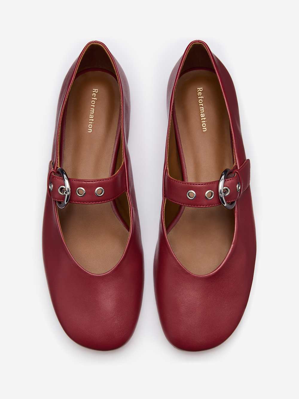 Bethany Ballet Flat - Brick Red Leather
